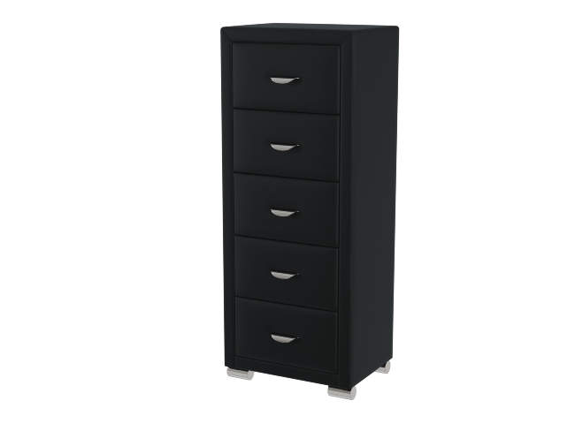 Комод Orma Soft 2 (5 ящиков), цвет: Экокожа Черный Комод Orma Soft 2 (5 ящиков), цвет: Экокожа Черный