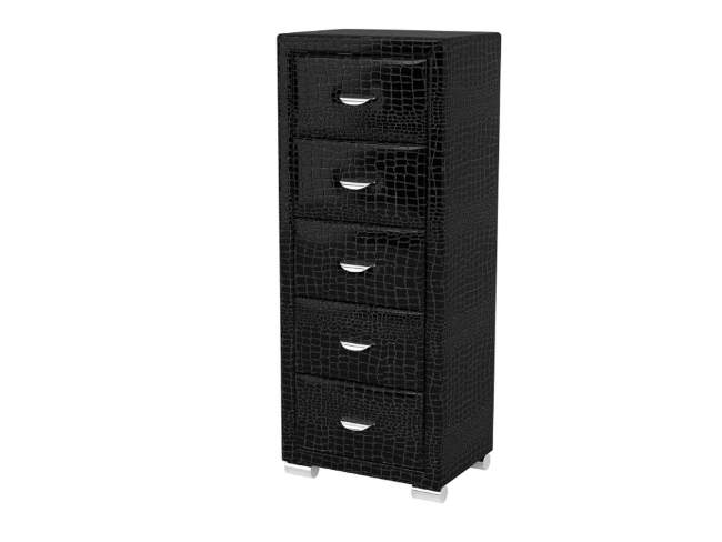 Комод Orma Soft 2 (5 ящиков), цвет: Экокожа Кайман черный Комод Orma Soft 2 (5 ящиков), цвет: Экокожа Кайман черный