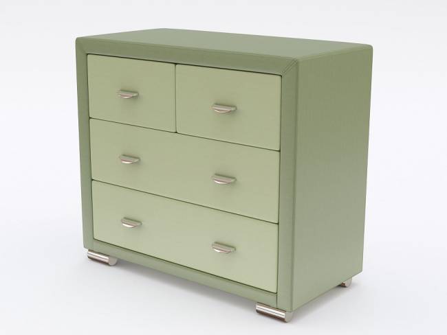 Комод Orma Soft 2 (4 ящика), цвет: Экокожа Зеленое яблоко/Экокожа Олива Комод Orma Soft 2 (4 ящика), цвет: Экокожа Зеленое яблоко/Экокожа Олива