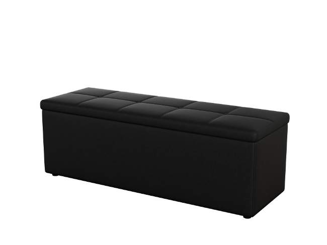 Двухместный пуф Orma soft 2, цвет: Экокожа Черный