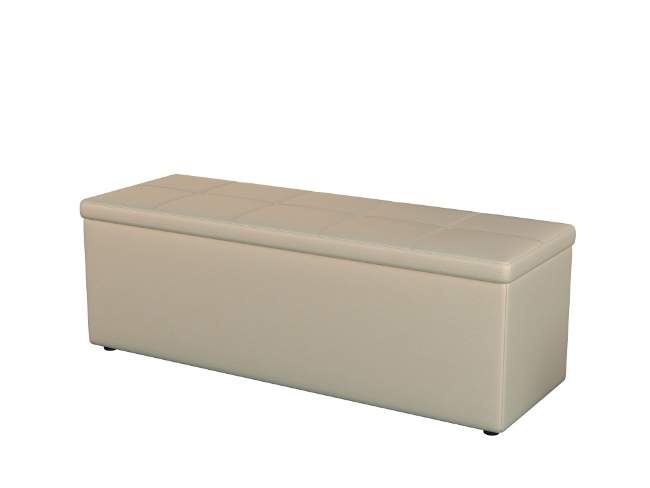 Двухместный пуф Orma soft 2, цвет: Экокожа Бежевый перламутр