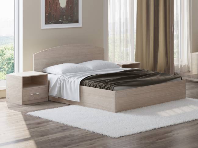 Кровать Этюд с подъёмным механизмом, цвет: Дуб Шамони Кровать Этюд с подъёмным механизмом, цвет: Дуб Шамони