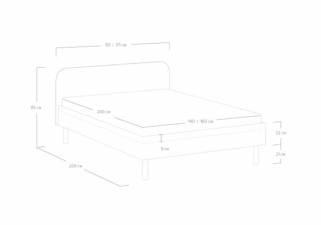 Кровать Hanna с основанием Кровать Hanna с основанием