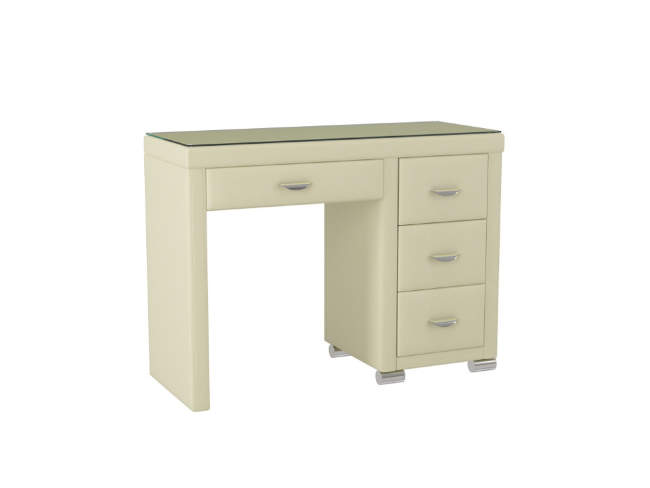 Туалетный стол OrmaSoft 2 (4 ящика) правый, цвет: Экокожа Кремовый Туалетный стол OrmaSoft 2 (4 ящика) правый, цвет: Экокожа Кремовый