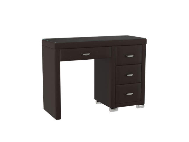 Туалетный стол OrmaSoft 2 (4 ящика) правый, цвет: Экокожа Коричневый Туалетный стол OrmaSoft 2 (4 ящика) правый, цвет: Экокожа Коричневый